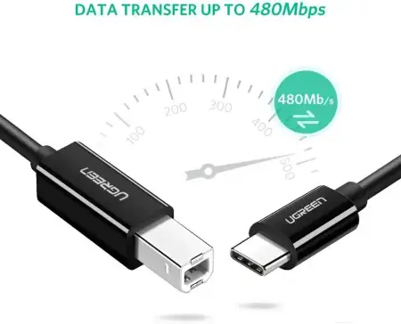 Кабель USB C- USB 2.0 B, для принтера, 2m. US241 (50446) UGREEN
