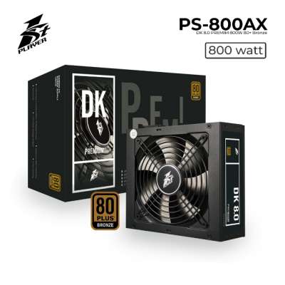 Блок питания, 1STPLAYER, DK PREMIUM, 800W, ATX, 80+ Bronze, Вентилятор 12 см