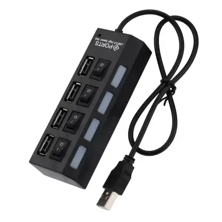USB 2.0 4 port HUB c переключателем