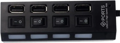 USB 2.0 4 port HUB c переключателем