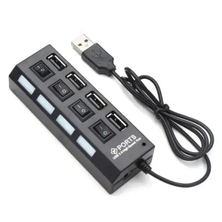 USB 2.0 4 port HUB c переключателем