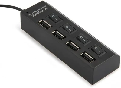 USB 2.0 4 port HUB c переключателем