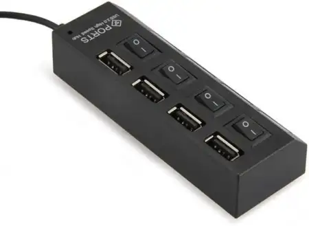 USB 2.0 4 port HUB c переключателем