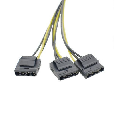 Кабель питания 6Pin на 3xMolex, 20см