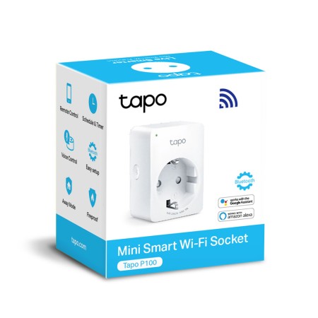Умная мини Wi-Fi розетка, TP-Link, Tapo P100(1-pack), IEEE 802.11b/g/n, 2,4 ГГц