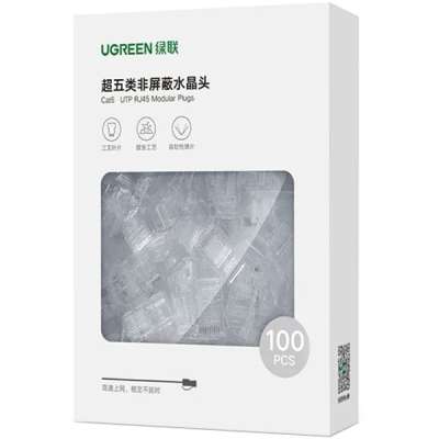 Коннектор RJ-45 (FTP) CAT 6, 100шт., NW184 (80121) UGREEN