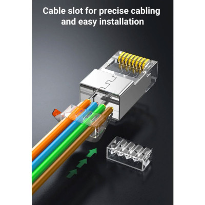 Коннектор RJ-45 (FTP) CAT 6, 100шт., NW184 (80121) UGREEN