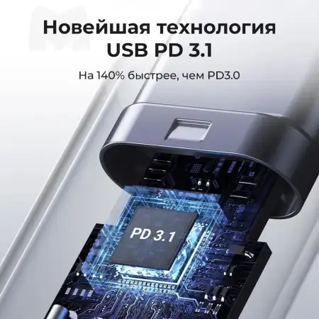 Кабель USB C - USB C, 480Mbps, 5A, QC4.0/PD3.1, 240W, 1m, US535 (15311) UGREEN
