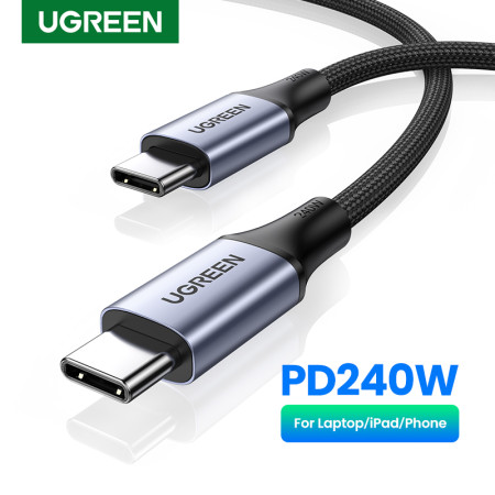Кабель USB C - USB C, 480Mbps, 5A, QC4.0/PD3.1, 240W, 1m, US535 (15311) UGREEN