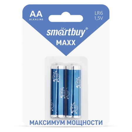 Батарейка Smartbuy, MAXX LR6/2B, (SBBM-2A02B), AA, 1.5V, 2шт в блистере