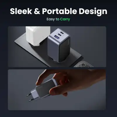 Зарядное устройство на 2xUSB C+1xUSB, 65W, QC4+/PD3.0, Nexode S, GaNInfinity X553 (35042) UGREEN