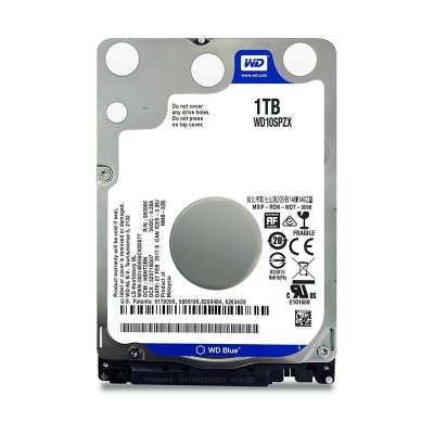 Жесткий диск 1Tb HDD WD Blue (WD10SPZX) 5400rpm, SATA 6Gb/s, 128MB, 2.5"