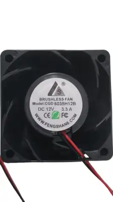 Вентилятор для блока питания 12VDC 39,6W, 3.3A 60x60x38mm