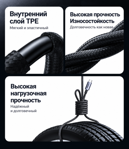 Кабель USB C - USB C, 480Mbps, 5A, QC4.0/PD3.0, 100W, 1m, Smart DigitalDisplay, L529 (65862) UGREEN