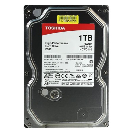 Жесткий диск 1Tb Toshiba P300 (HDWD110UZSVA) 7200rpm, SATA 6Gb/s, 64MB, 3.5&quot;