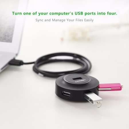 USB 2.0 4 port HUB, 1m CR106 (20277) UGREEN