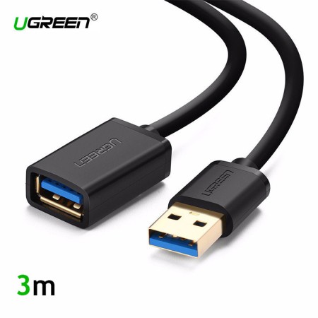 Кабель USB(m) - USB(f) удлинитель USB 3.0,  3m US129 (30127) UGREEN