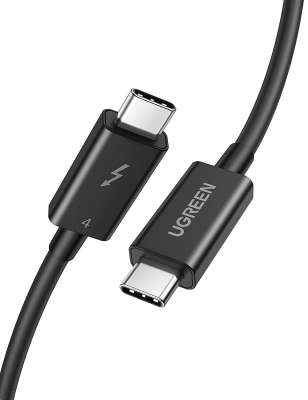Кабель USB 4.0 C- USB 4.0 C, Thunderbolt 4, 40Gbps, 5A, 100W, 0.8m US501 (30389) UGREEN