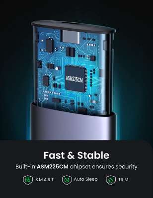 Корпус для установки M.2 SSD накопителя NGFF B-Key (USB C 3.1) CM400 (10903) UGREEN