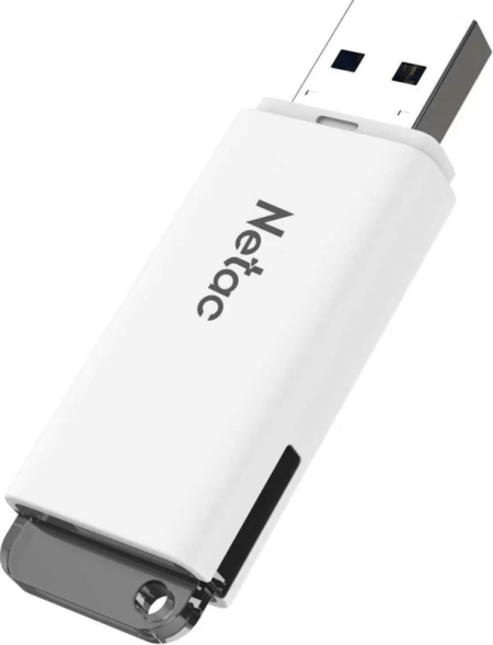 USB-накопитель, Netac, NT03U185N-128G-20WH, 128GB, USB2.0 Белый