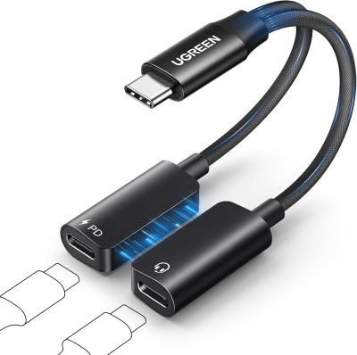 Кабель-разветвитель USB-C - 2*USB-C (для наушников и зарядного устройства) CM821 (45800) UGREEN