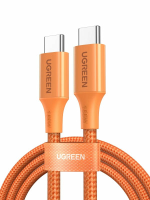 Кабель USB C - USB C, 480Mbps, 5A, QC4.0/PD3.0, 100W, 1m, Оранжевый, L502 (95493) UGREEN