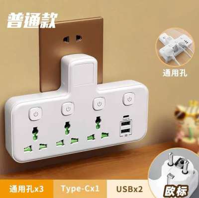 Тройник на 3 розетки +2USB