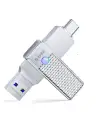 USB-накопитель, ORICO, 128Gb, USB-C/USB-A (ORICO-UFSD-LD-128G-SV-BP)