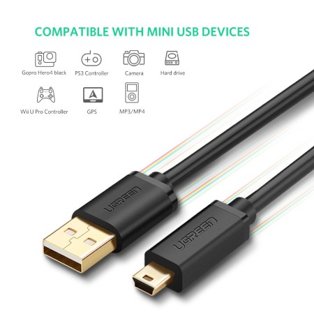 Кабель USB 2.0 - mini USB, 480Mbps, 1.5m. US132 (10385) UGREEN