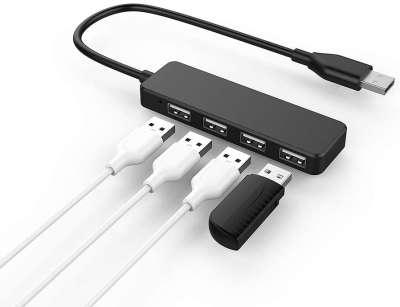 USB 2.0 4 port HUB (Черный)