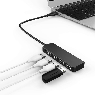 USB 2.0 4 port HUB (Черный)