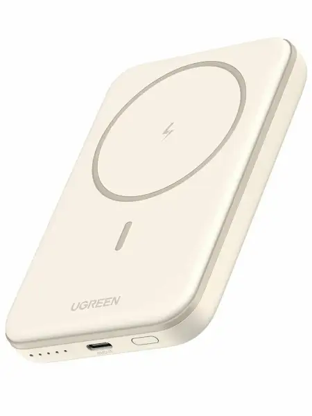Мобильный аккумулятор Power Bank Mag-Safe, 5000mAh, белый, PB560 (25207) UGREEN