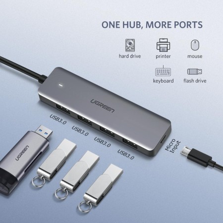 USB 3.0 4 port HUB, 0.15m CM219 (50985) UGREEN