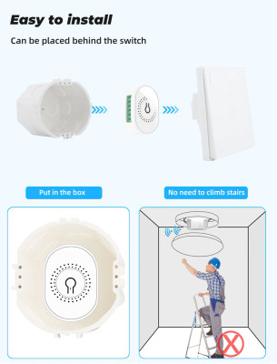 Умный мини радио выключатель,SmartRUL, Tapo HFY8-TM402, 16А, 433MГц