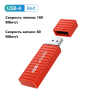 USB-накопитель, ORICO, 64Gb, USB-A (ORICO-U3S-J-64G-RD-BP)