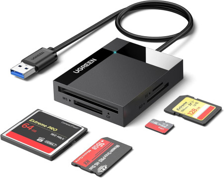 USB 3.0 4 в 1 CardReader CR125 (30333) UGREEN