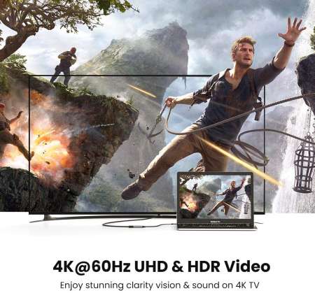 Конвертер USB 3.1(m) Type C на HDMI, 4K@60Hz, CM297 (70444) UGREEN