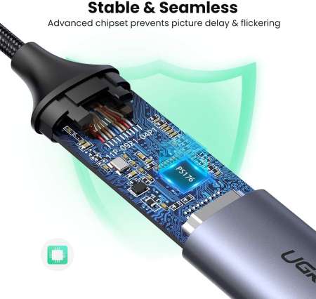 Конвертер USB 3.1(m) Type C на HDMI, 4K@60Hz, CM297 (70444) UGREEN