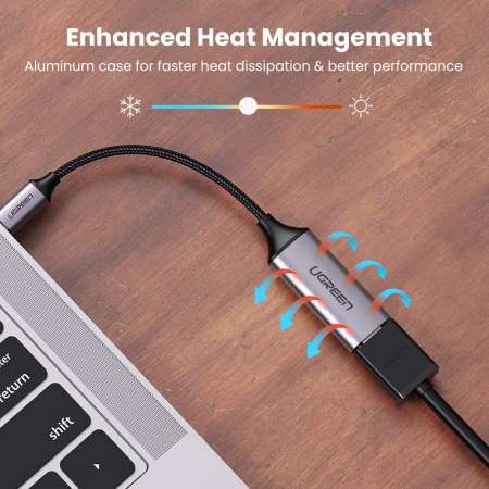 Конвертер USB 3.1(m) Type C на HDMI, 4K@60Hz, CM297 (70444) UGREEN