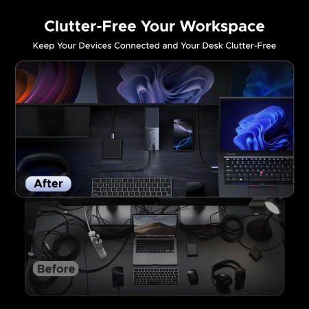 Док-станция USB-C 14-в-1 Revodok Pro, CM843 (85489) UGREEN													