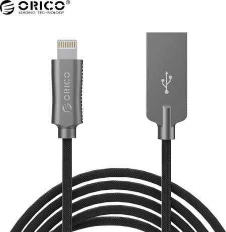 Кабель USB 2.0 - Lightning(m) 8-pin, 1m (ORICO-LTU-10-BK-BP)