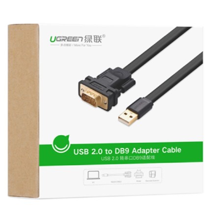 Конвертер USB(m) на COM(m) RS232, 2m CR107 (20218) UGREEN