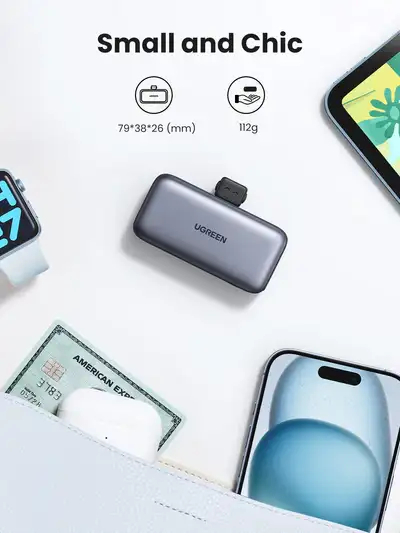 Мобильный аккумулятор Power Bank 5000mAh, 20W, с разъемом USB C, PB503 (35338) UGREEN
