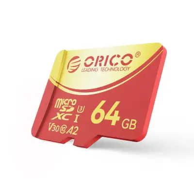 Карта памяти microSDXC ORICO, 64Gb, 100Mb/C10/A1/U3/V30 (ORICO-F3-64G-RD-BP)