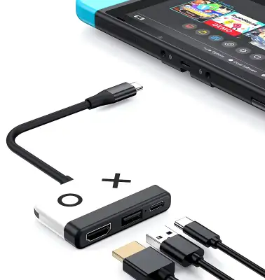 Конвертер USB 3.1(m) Type C на HDMI/USB 3.0/PD