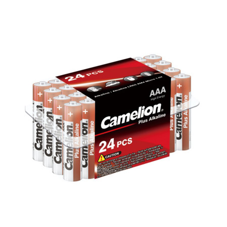 Батарейка CAMELION, LR03-PB24, Plus Alkaline, AAA, 1.5V, 1150 mAh, 24 шт. в пластиковом кейсе
