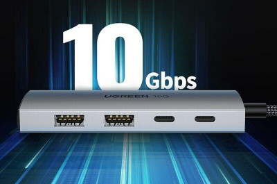 USB-C 3.2 HUB 2xUSB 3.2 + 2xUSB-C 3.2, 0.15m CM480 (30758) UGREEN