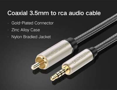 Кабель Audio(m) 3.5mm - Coaxial, 1m AV132 (20731) UGREEN