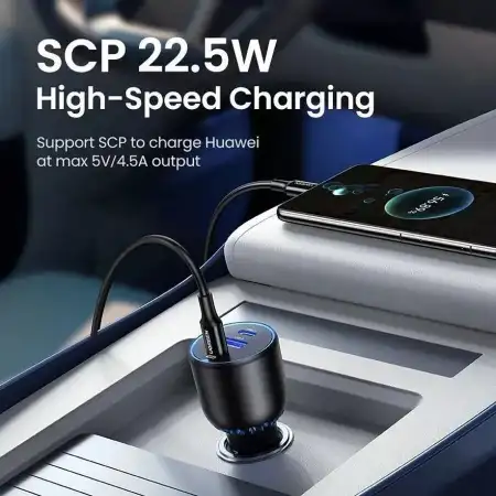 Автомобильное зарядное устройство QC4+, PD, 130W, (2USB-C+USB-A) EC705 (35025) UGREEN