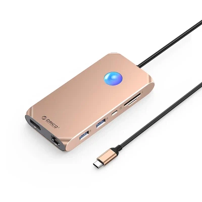 Док-станция USB-C 12-в-1 (ORICO-XCR-X3-RG-BP)